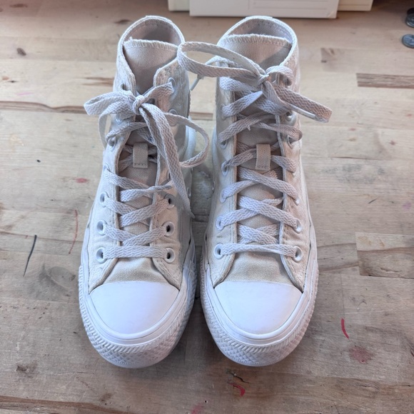 Converse Chuck Taylor White High-Top Sneakers size 6 - Picture 3 of 11
